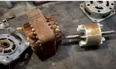 Разбор и смазка мотора найденного в поле.  Своими руками!