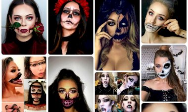 От паучков до летучих мышей и скелетов: топовая фотоподборка с ужасающим макияжем на Хэллоуин: Вам такое и не снилось