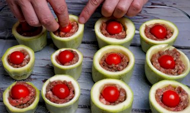 Как вкусно запечь кабачки с фаршем в духовке и оставить весь сок внутри.