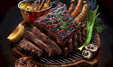 Вкусный шашлык и ребра на мангале!