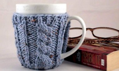 Чехол на кружку, пора начинать нескучное вязание