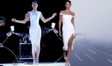 Платье из пульверизатора : набрызгали и пошла. Красотка-модель Белла Хадид