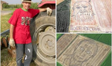 От Путина до Пикассо: итальянец при помощи трактора создает гигантские портреты на полях