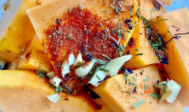 Тыква как гарнир? В пряном маринаде с куриными голенями - да