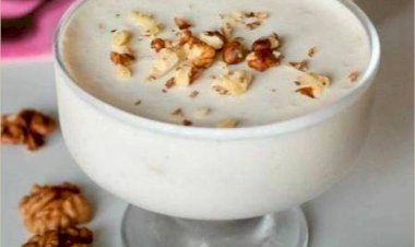 Рецепт Сметанное желе с орехами