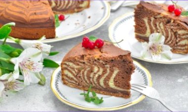 Рецепт Зебра торт классический в духовке