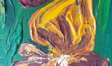 Ирисы мастихином/ ТЕХНИКА ИМПАСТО