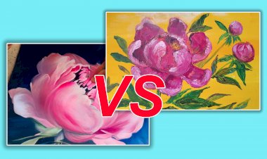 Цветы, нарисованные нейросетью VS цветы, нарисованные человеком