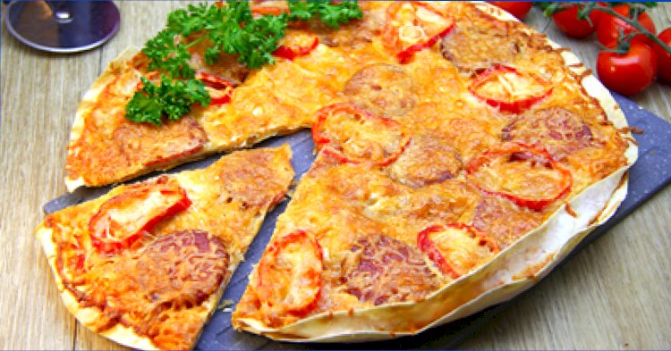 Рецепт Пицца из лаваша в духовке