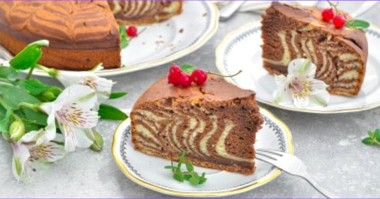Рецепт Зебра торт классический в духовке