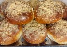 Воздушные булочки с шоколадом и штрейзелем