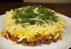 Объедение! Этот салат с куриной печенью, фаворит на праздничном столе