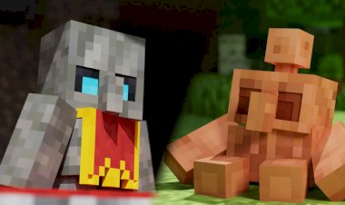 Туфовый голем против Медного Голема [Анимация для Майнкрафта]
