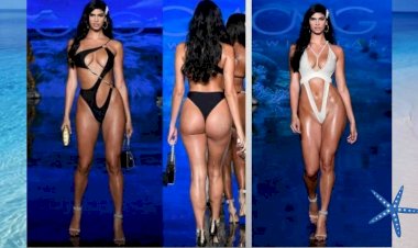 Лучиана Бейнон: начинающая модель в мини-бикини