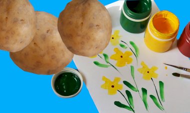 Рисование картошкой/ рисуем с детьми