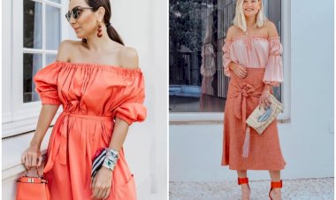 Модные образы в трендовом коралловом оттенке