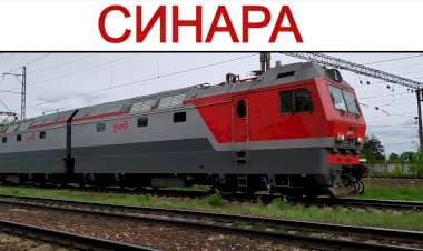 "Синара" 2ЭС6-1330 с грузовым поездом