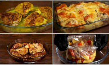 Четыре любимых рецепта из курицы запечённой в духовке