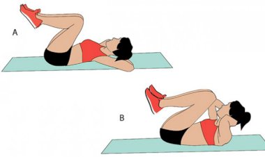 Как лежа на полу подтянуть пресс - делаем простое упражнение