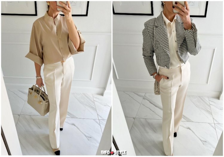 10 стильных способов носить белые брюки в офис