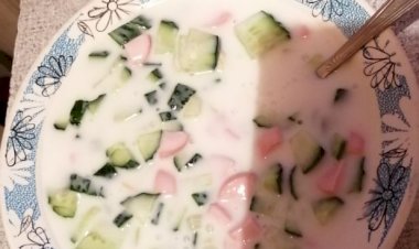 Как приготовить окрошку на кефире   