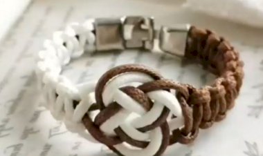 Стильный браслет в технике макраме
