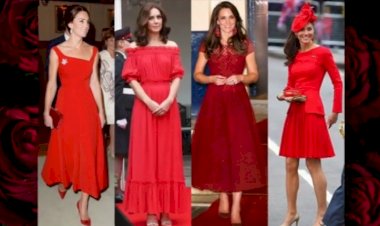 Кейт Миддлтон в красном, лучшие выходы