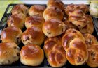 Выпечка на Пасху. Булочки с изюмом