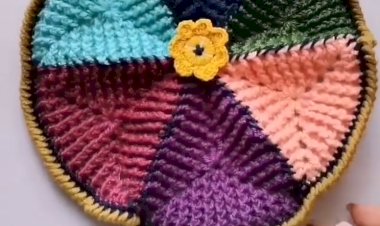 Из остатков пряжи вяжем красоту