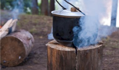 Финская свеча из бревна для походов незаменимая вещь