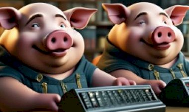 Куда ей до баснописца Крылова, но она постарается !-"Две жирные свиньи "