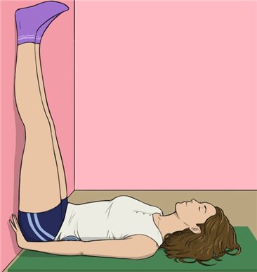 Ваше тело восстановиться - если всего на 10 минут поднять ноги на стену