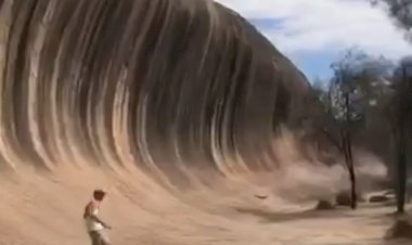 Cкала Каменная волна в Австралии высотой 10 и длиной 110 метров