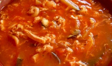 Томатный суп из  морепродуктов