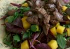 Как приготовить Салат с манго и куриной печенью