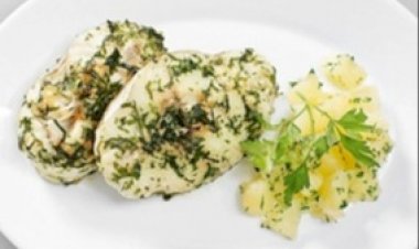 Как приготовить Хек в зеленом чесночном соусе