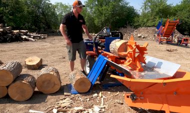 Колоть дрова проще простого при помощи дровокола