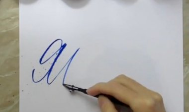 Каллиграфия Январь рейсфедером