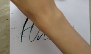 Каллиграфия рейсфедером - Настя #каллиграфия #colapen #calligraphy  #леттеринг #calligraphy