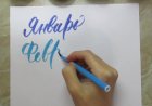 Каллиграфия брашпеном - Февраль #леттеринг #брашпен #каллиграфия #lettering #brushpen