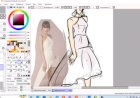 Fashion illustration sketch Paint Tool Sai #fashionillustration #sai #painttoolsai #oneweek100people