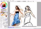Fashion illustration sketch Paint Tool Sai #fashionillustration #sai #painttoolsai #oneweek100people
