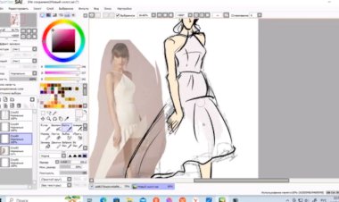 Fashion illustration sketch Paint Tool Sai #fashionillustration #sai #painttoolsai #oneweek100people