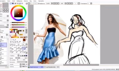 Fashion illustration sketch Paint Tool Sai #fashionillustration #sai #painttoolsai #oneweek100people