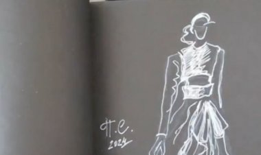 Black sketchbook fashion illustration #oneweek100people #fashionillustration