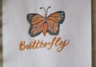 Lettering and doodle art - butterfly #леттеринг #lettering #brushpen #calligraphy #брашпен
