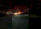 Столкновение поезда с грузовиком и взрыв бензина