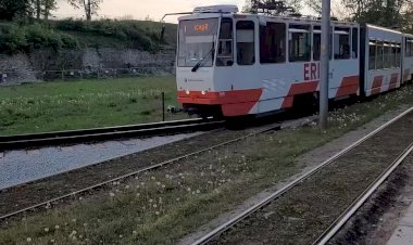 Таллинский Трамвай на разворотном кольце