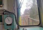 Задним ходом На тепловозе ЧМЭ3, вид из кабины машиниста