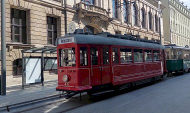 Исторические трамваи в городе Познань Польша